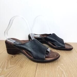 Dr Scholls | Black Low Heel Comfort Sandals 39